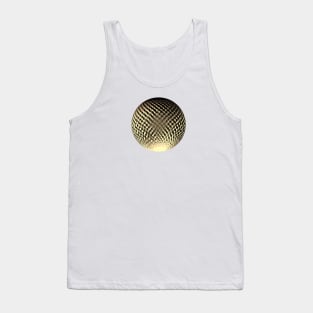 Gold shining sphere in 3d optic Tank Top